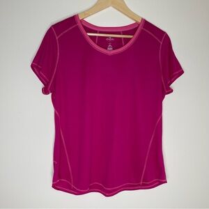 St. John's Bay Active | Petite Pink Quik-Dri V-Neck Athletic Top | PXL